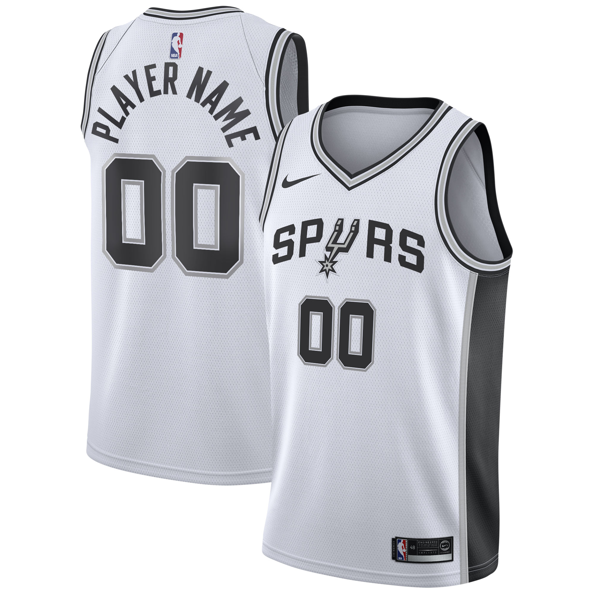 San Antonio Spurs 2020/21 Swingman Custom Jersey – Association Edition – White