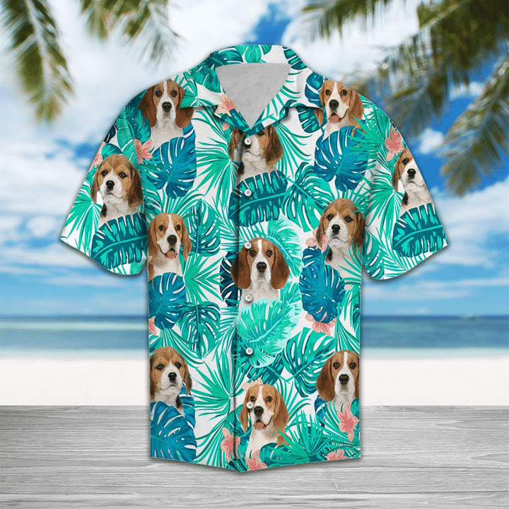 Beagle Tropical Hawaiian Shirt | Unisex | Adult | HW4423