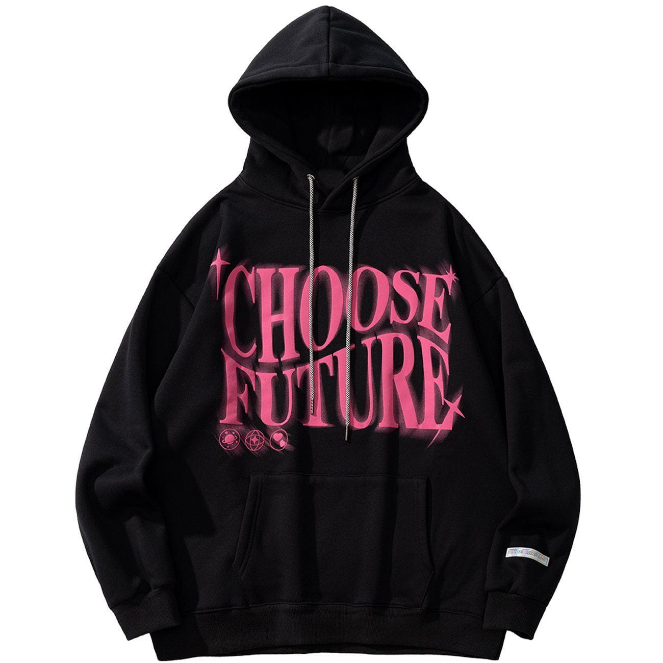 Talishko™ – Astigmatic Letters Print Fleece Hoodie