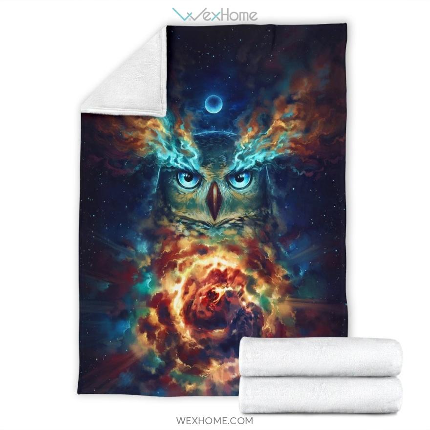 Amazing Best Galaxy Owl Premium Blanket