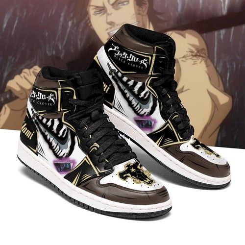 Black bull yami sukehiro jordan sneakers black clover anime shoes