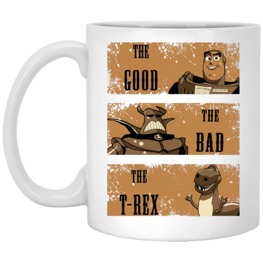 The Good, The Bad, The T-Rex Mug 11 oz. White Mug