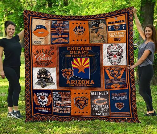 Chicago Bears 3 D Printing Quilt V25 Gift For Fan Football Lovers