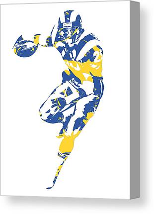 Eric Dickerson Los Angeles Rams Pixel Art 2 Joe Hamilton Canvas Print