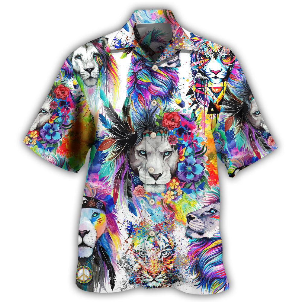 Colorful Lion Painting Hawaii Shirt Ha81349