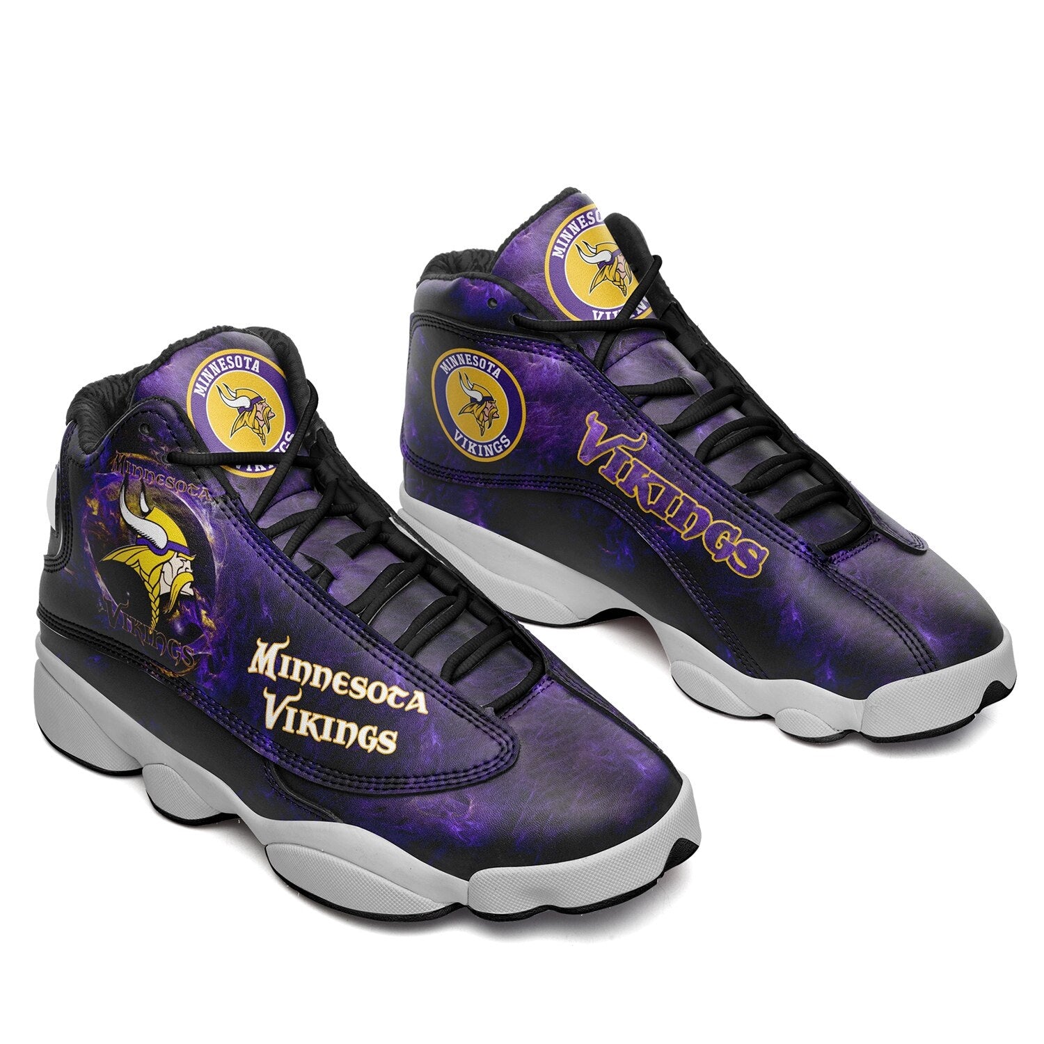 Minnesota Vikings Casual 3D Air Jordon Sneaker Shoes