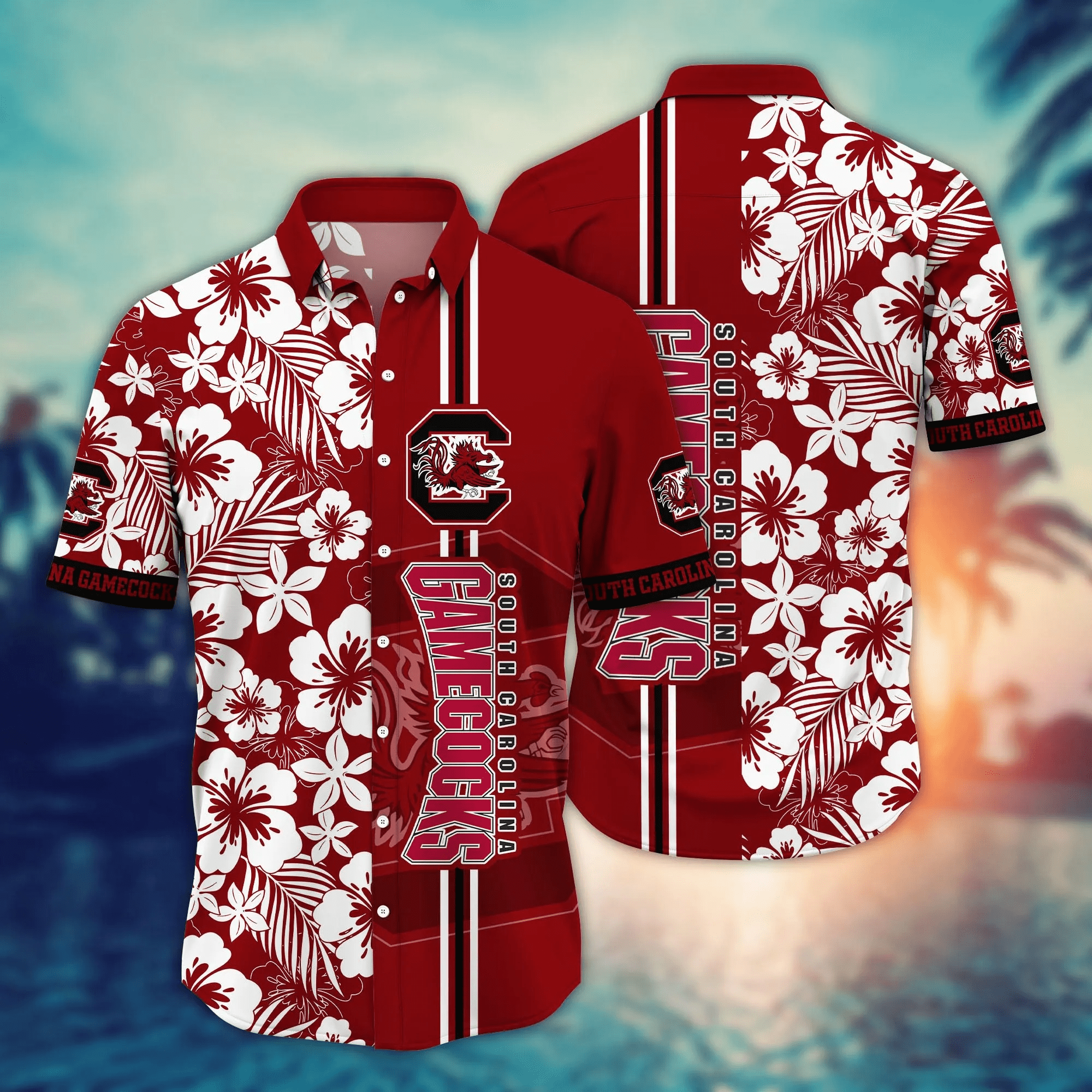 South Carolina Gamecocks NCCA Hawaiian Shirt Flip Flopstime Aloha Shirt