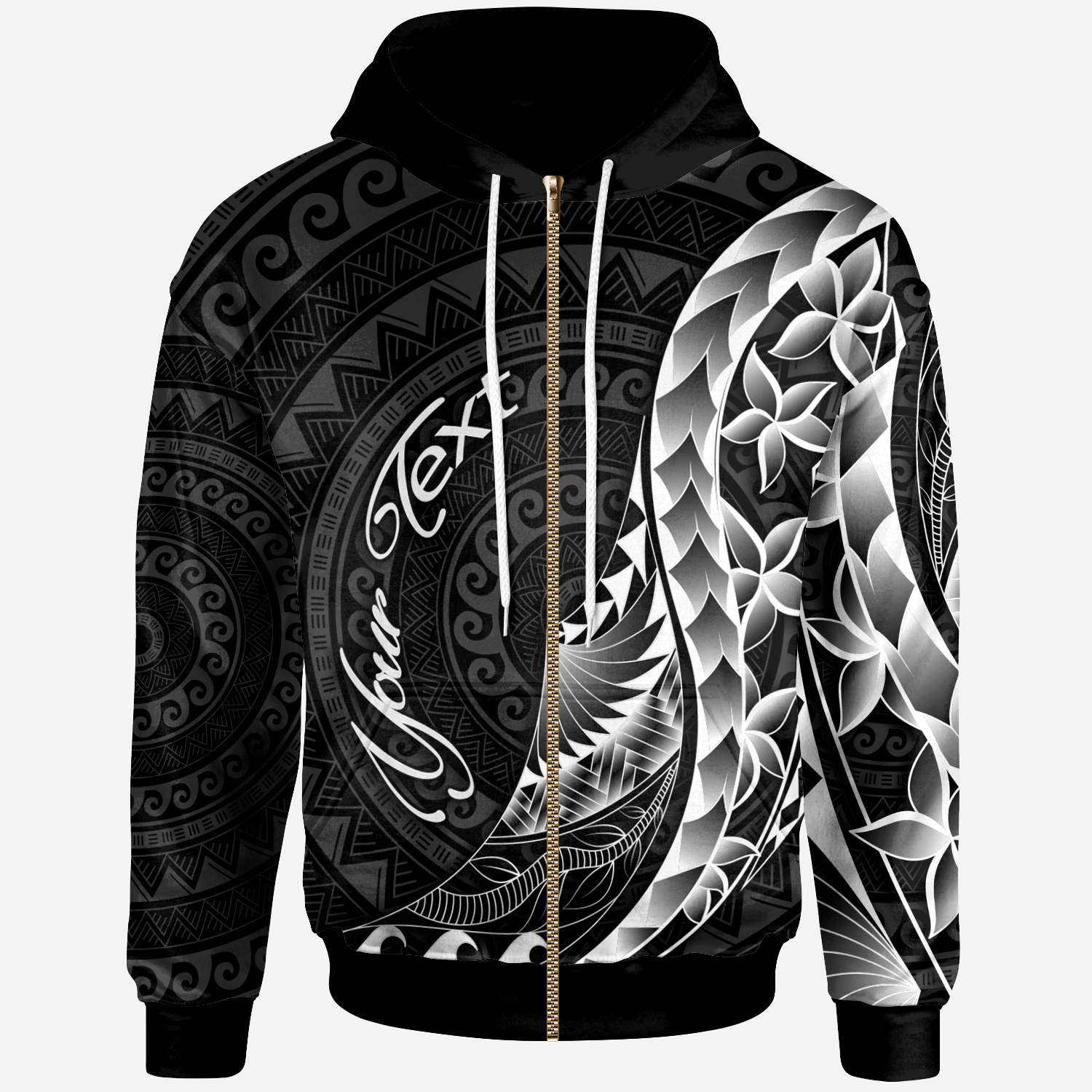 Wallis and Futuna Zip Hoodie – Custom Personalised Polynesian Pattern Style – BN27