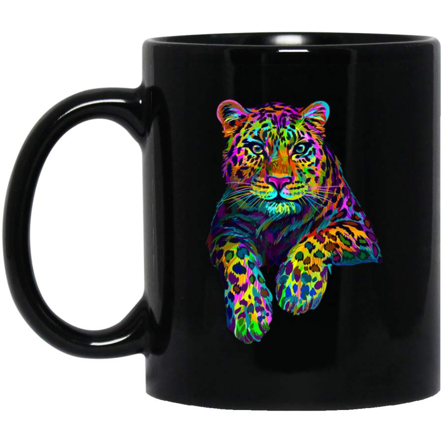 Abstract, Colorful Leopard In Colors Artistic Portrait Coffee Mug