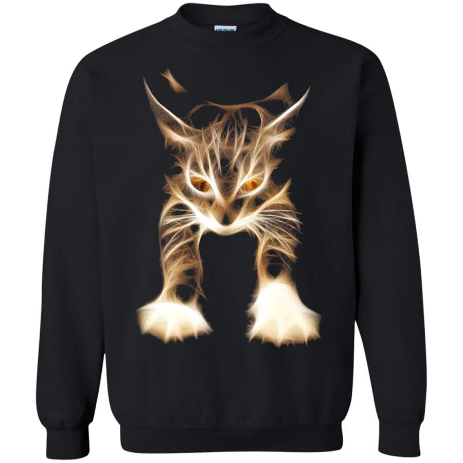 AGR Shining Cat In The Moonlight Cat Lover Sweatshirt