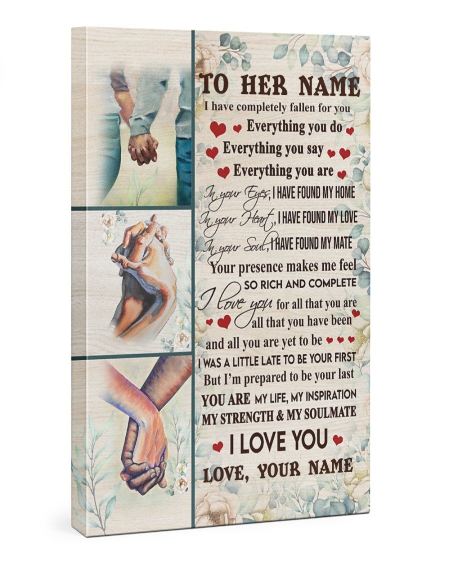 You Are My Life Personalized Name Canvas Best Gift For Wife From Husband Poster Wall Art Home Decor