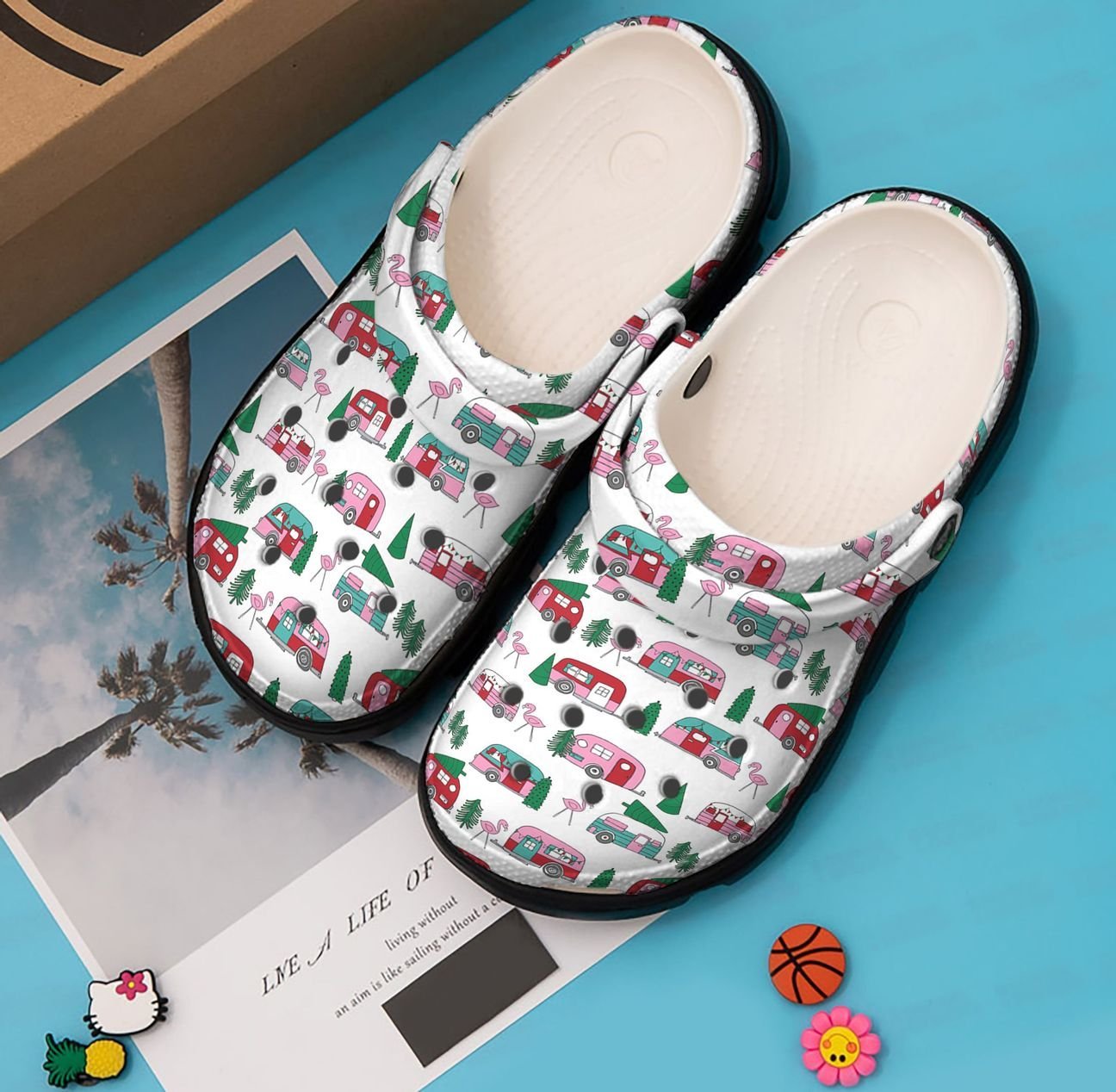 Camping Personalized Clog, Custom Name, Text, Color, Number Fashion Style For Women, Men, Kid, Print 3D Camping Trailer Pattern