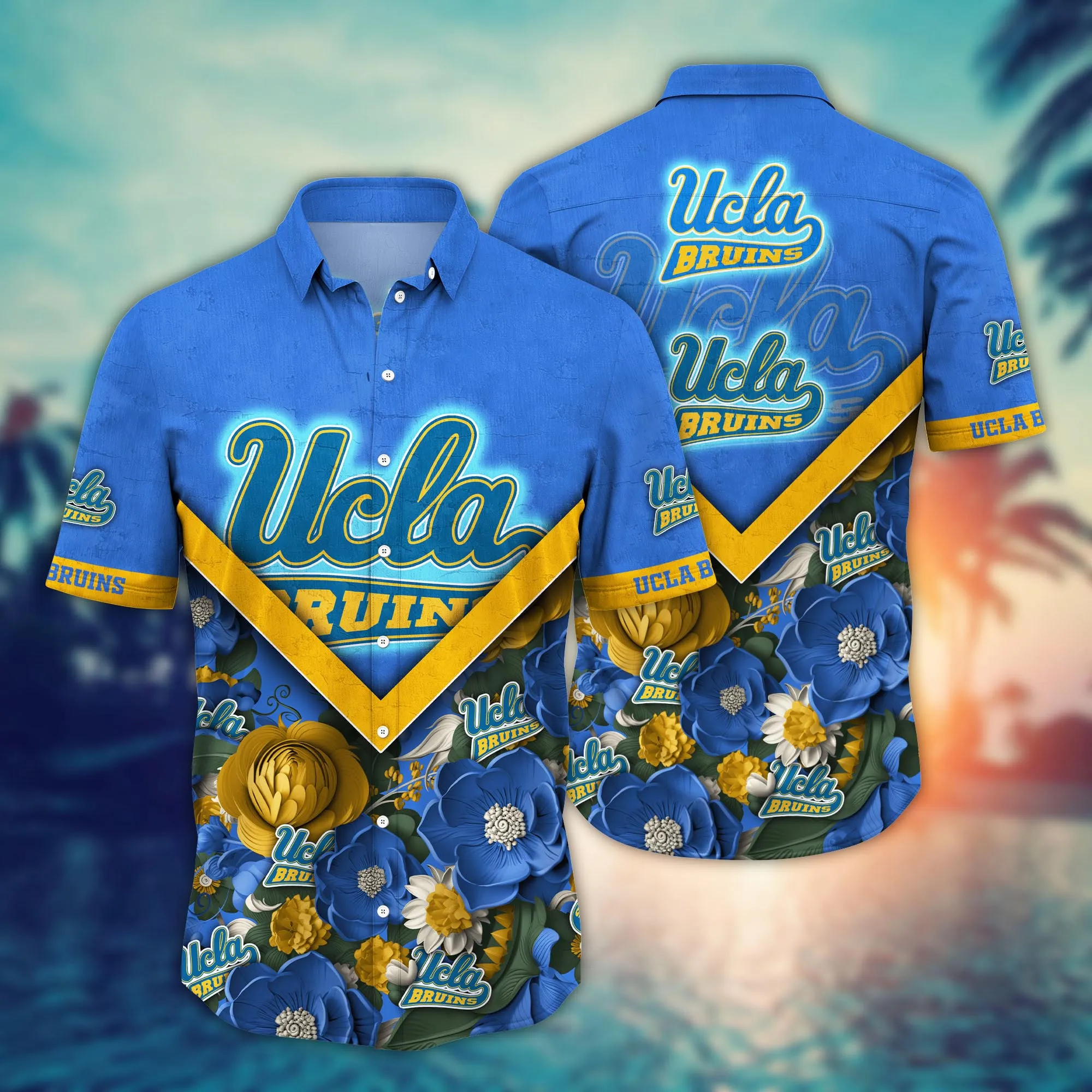 Ucla Bruins NCCA Hawaiian Shirt Custom Sun-Up Aloha Shirt