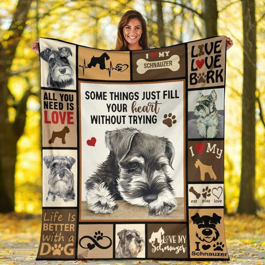 Schnauzer Dog Blanket Gift For Animals Lovers – Custom Blanket