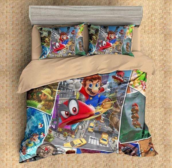 3D Super Mario Odyssey Duvet Cover Bedding Set