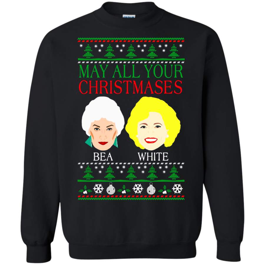 AGR May All Your Christmases Bea White Golden Girls Sweatshirt