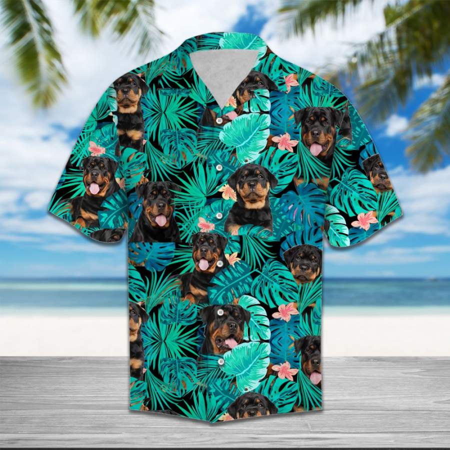 Rottweiler Tropical Hawaiian Shirt Ha1322