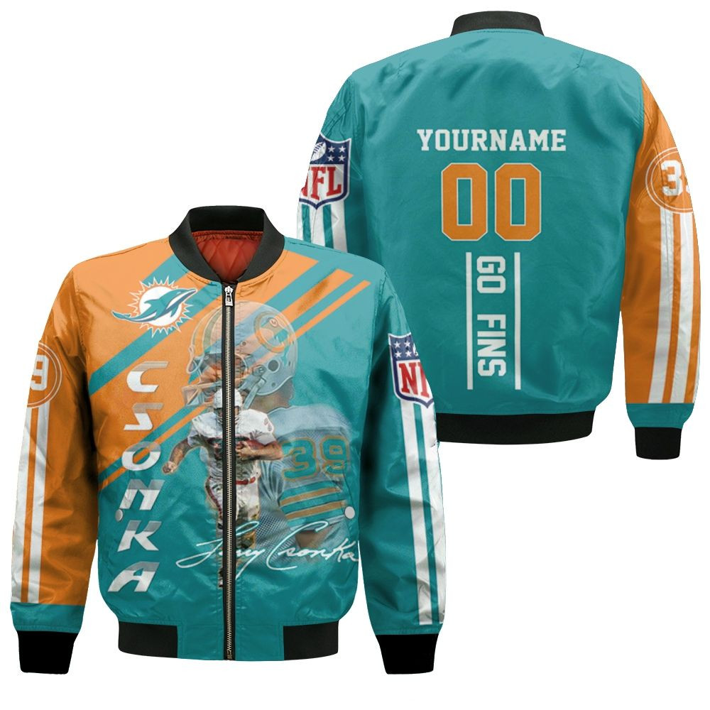 Dolphins Larry Csonka 3D Bomber Jacket