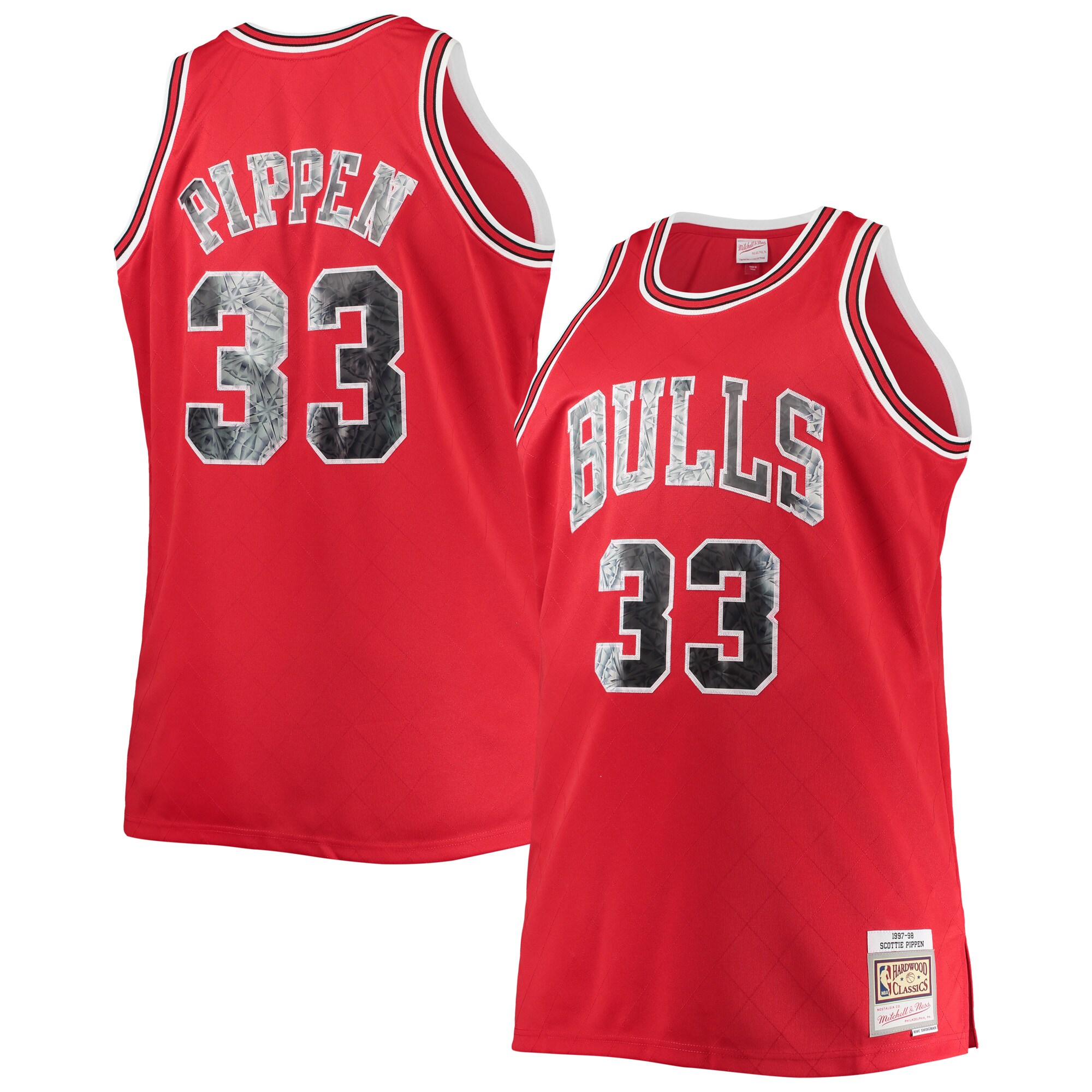 Scottie Pippen Chicago Bulls Mitchell & Ness Big & Tall 1997-98 NBA 75th Anniversary Diamond Swingman Jersey – Red