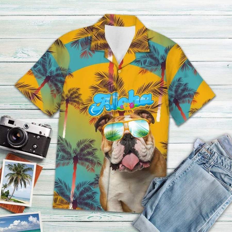 Bulldog Aloha Hawaiian Shirt Ha110881