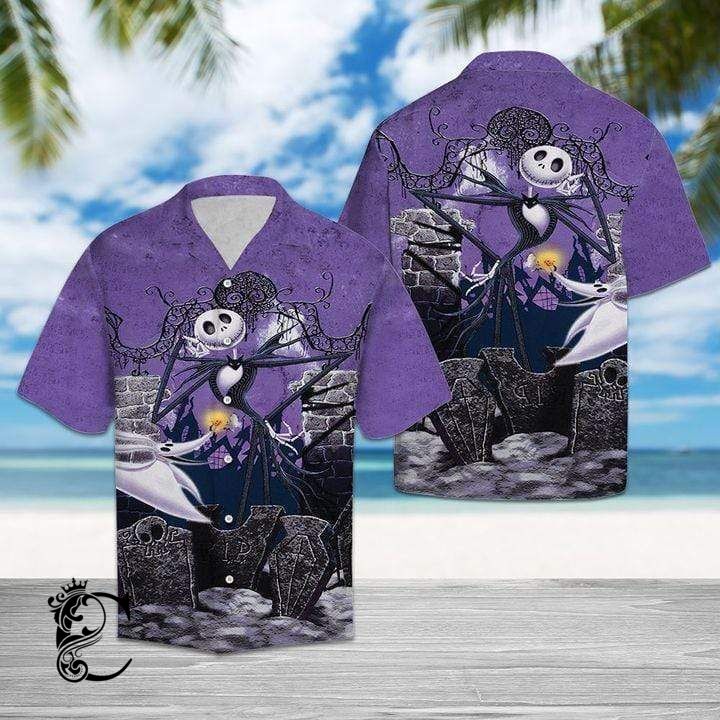 Beach Shirt Order Skeleton Purple Hawaiian Shirts 1708V- Chillicothemall