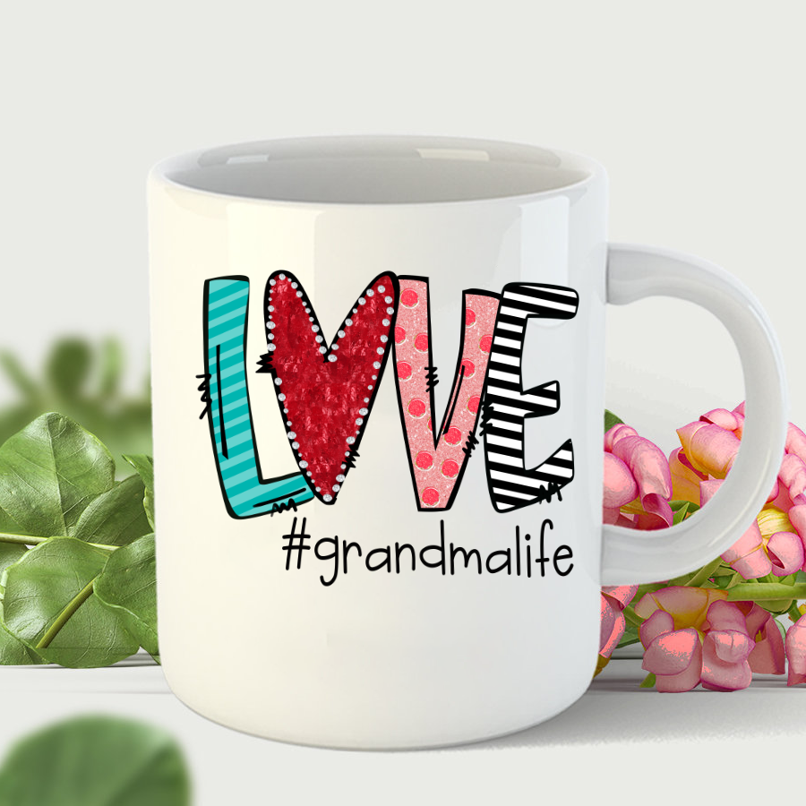 Love Grandma Heart Mug