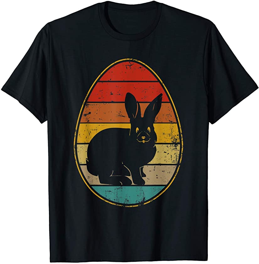 Retro Vintage Bunny Egg Happy Easter T-Shirt