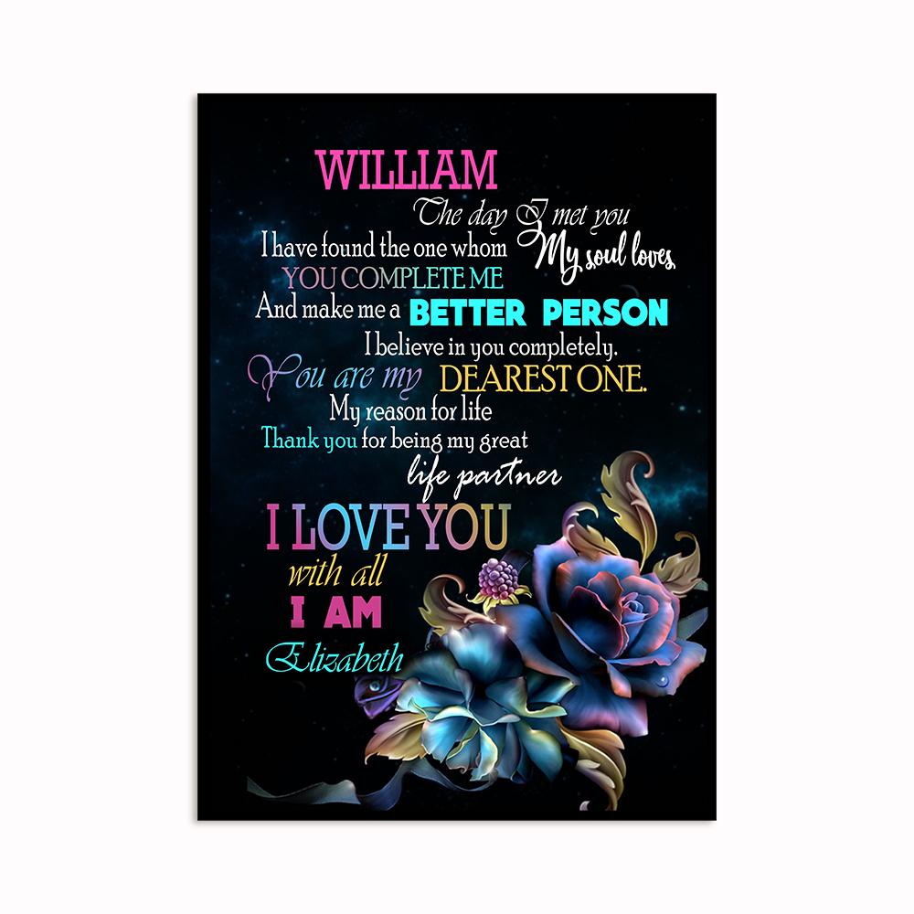 Custom Personalized Wall Art Poster Board Print Valentine Day Gift Ideas For Him Her Men Women Boyfriend Girlfriend Husband Wife Couple – Dearest One HT311219 – PersonalizedWitch