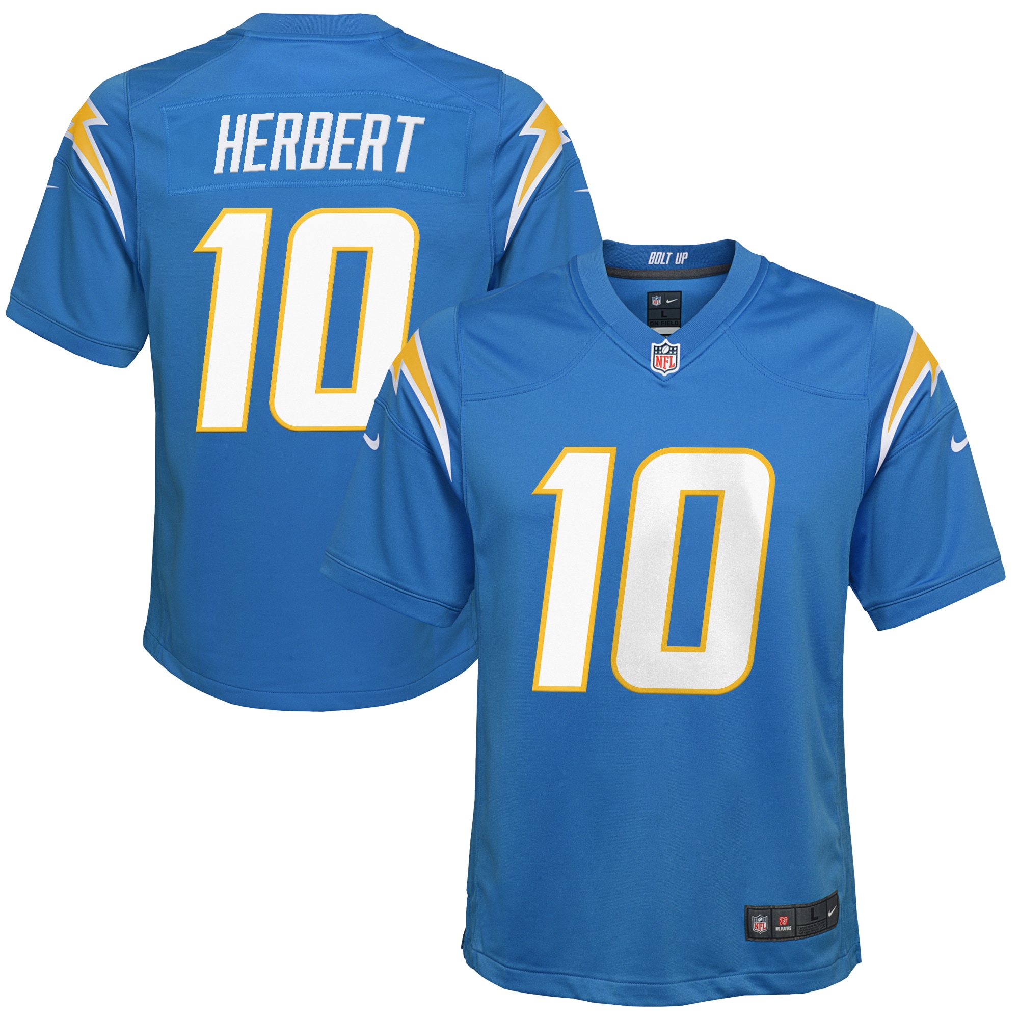 Youth Los Angeles Chargers Justin Herbert Powder Blue Game Jersey