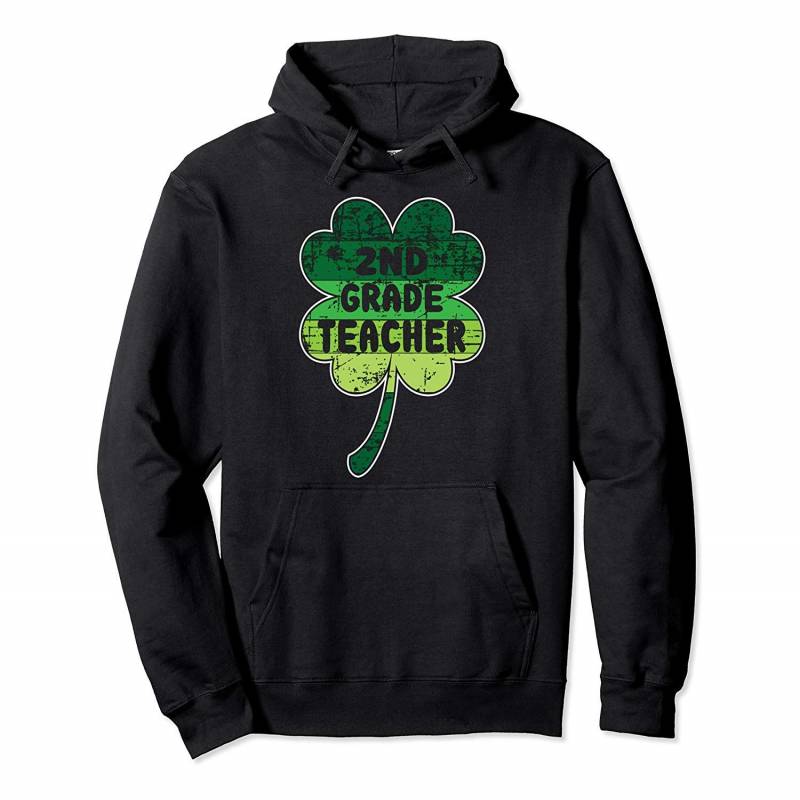 2nd Grade Teacher School Shamrock Irish St Patricks Day Gift Pullover Hoodie