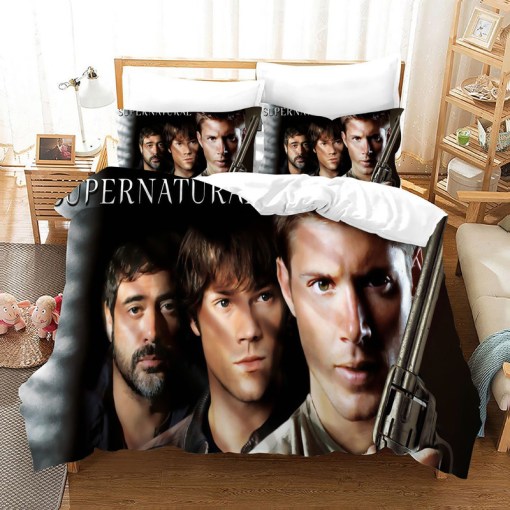 Supernatural Dean Sam Winchester 22 Duvet Cover Pillowcase Home Decor 3D Bedding Set