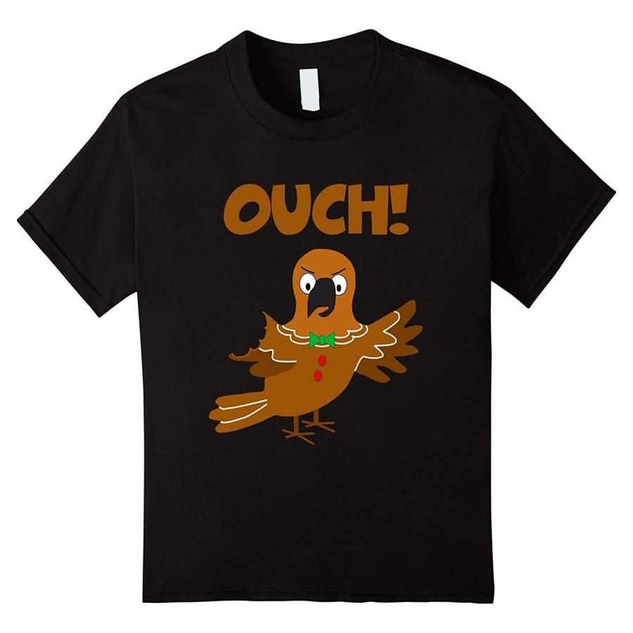 Ouch! Gingerbread Parrot Bird Christmas Men T-shirt