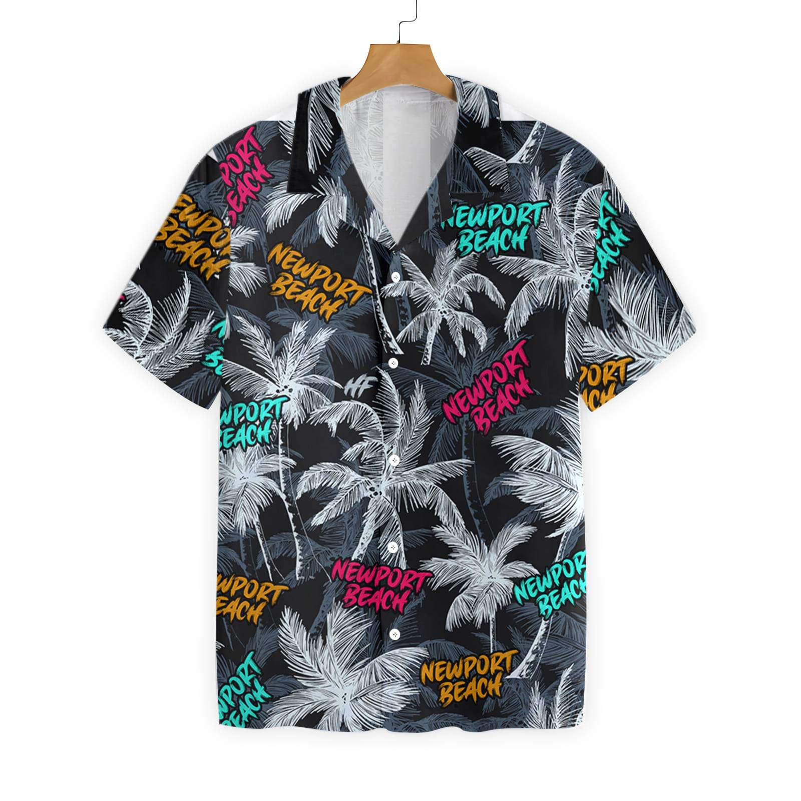 Newport Beach Coconut Tree Seamless 0307 Hawaii Shirt Ha94202