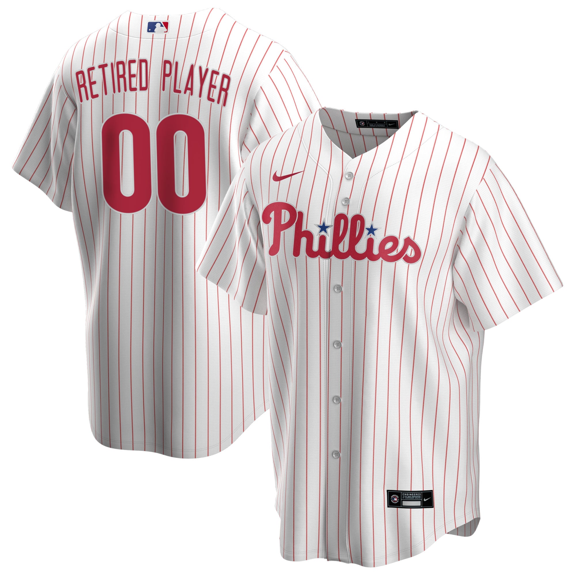 Men’s Philadelphia Phillies White Home Pick-A-Player Retired Roster Jersey