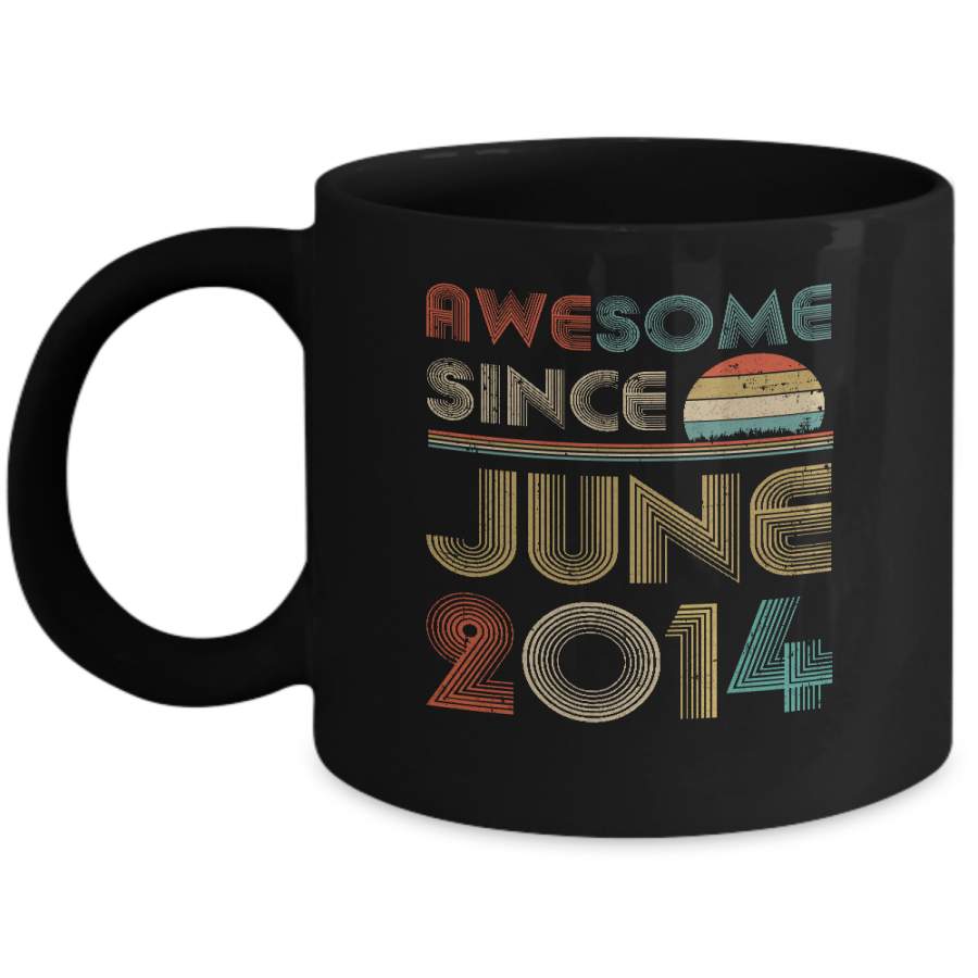 Awesome Since June 2014 Vintage 6th Birthday Gifts Mug