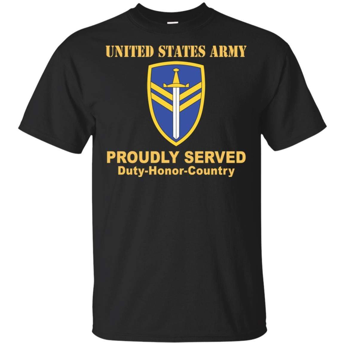 US ARMY 2ND SUPPORT COMMAND- Proudly Served T-Shirt On Front For Men