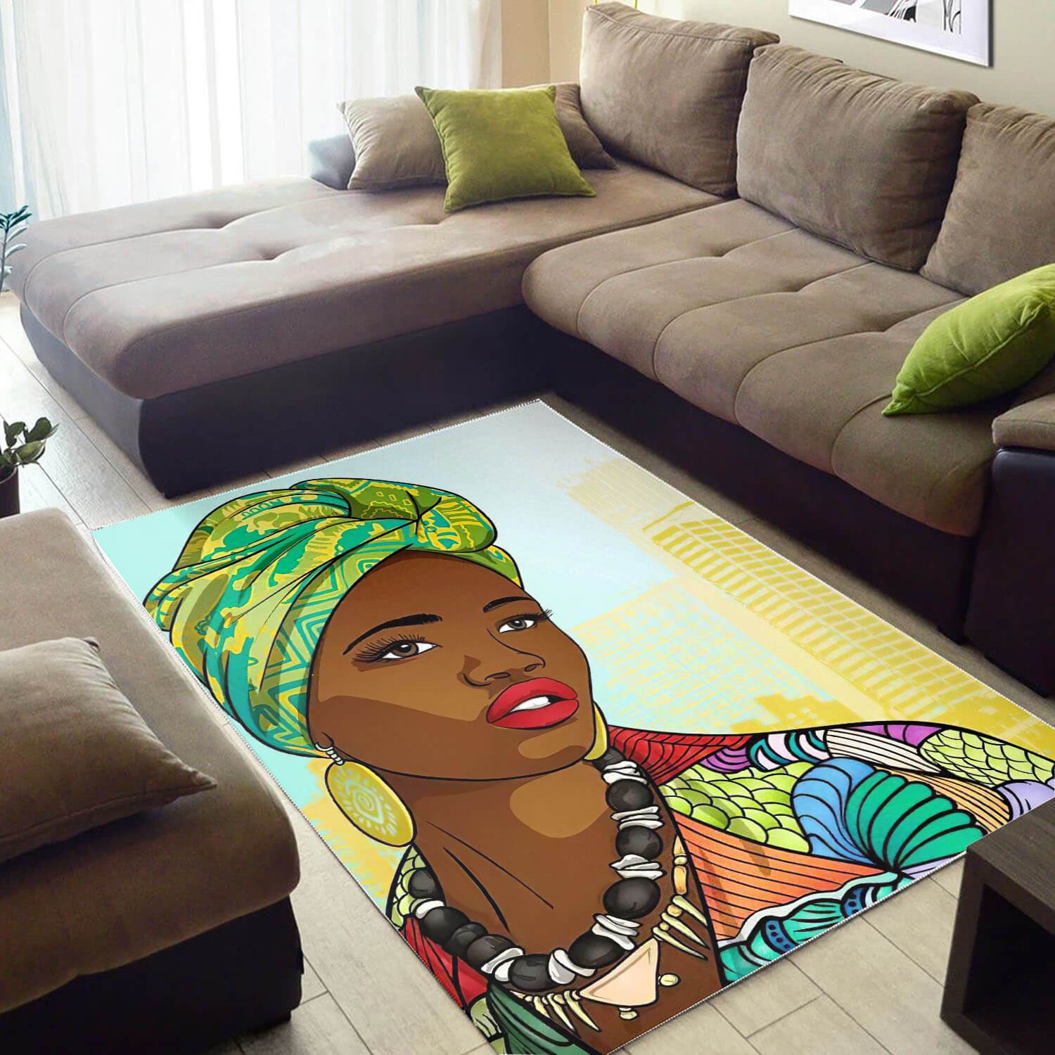 African American Area Rugs Pretty Melanin Woman African Themed Area Rugs African Themed Home Decor BPS07370