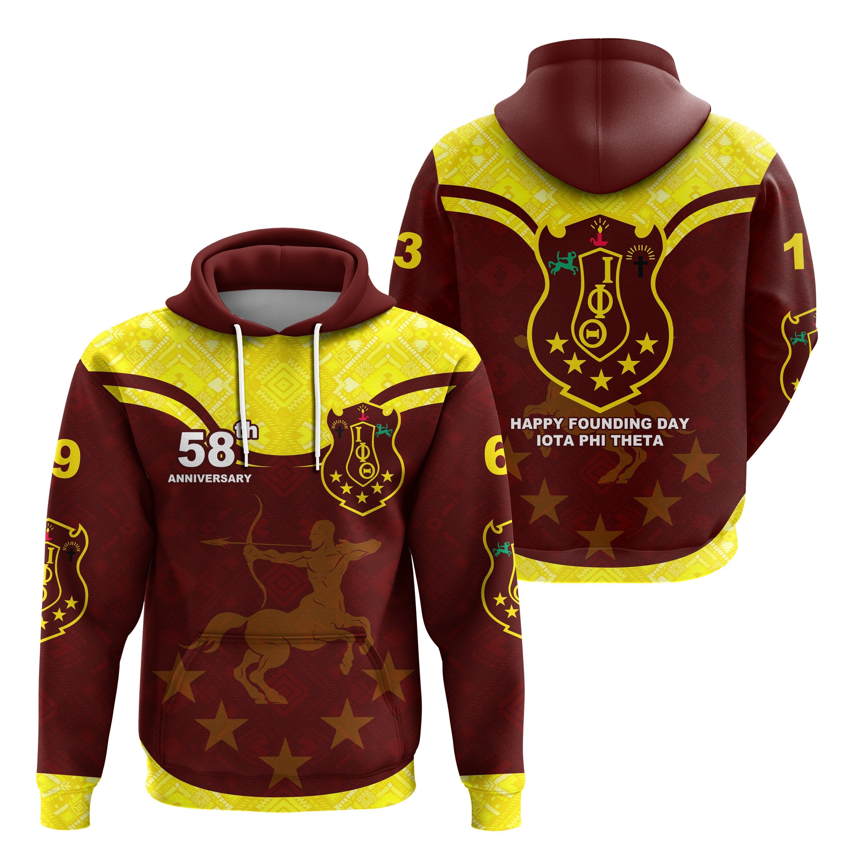 Iota Phi Theta 58Th Anniversary Hoodie Simple Style Lt16