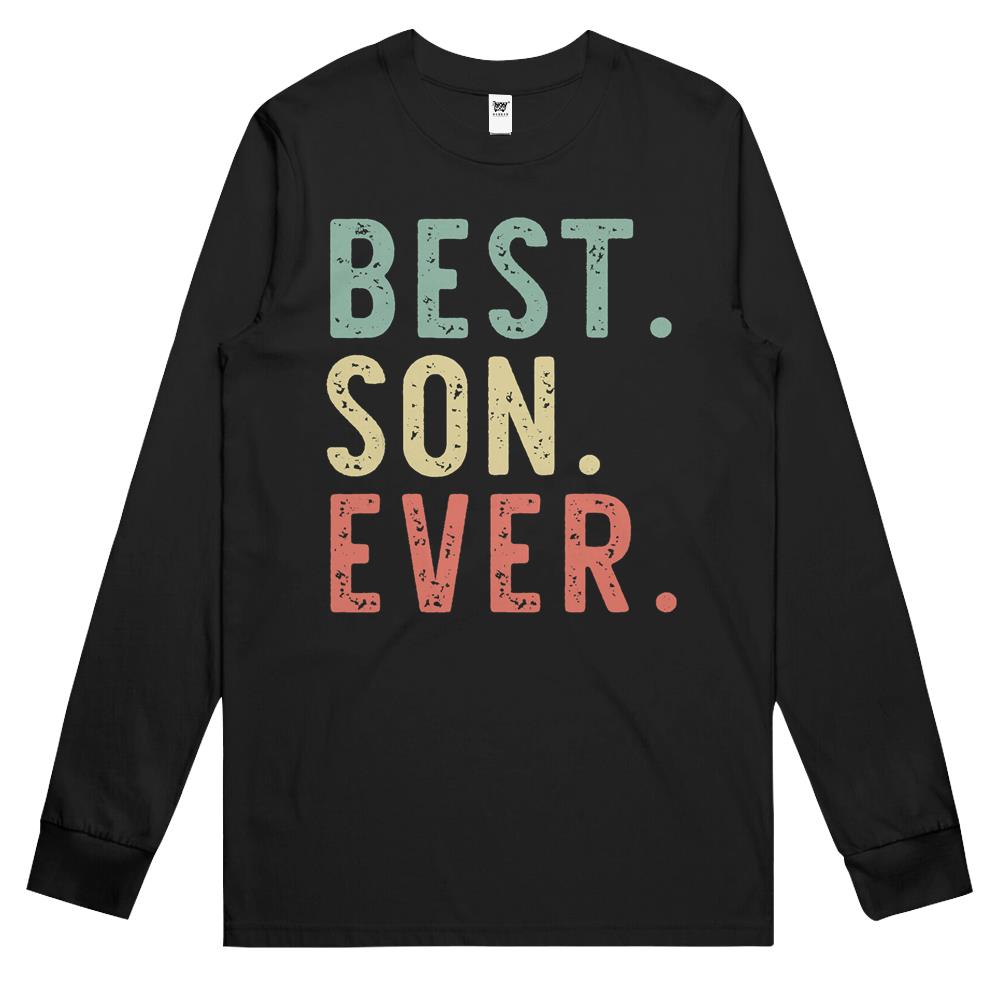 Best Son Ever Funny Cool Boy Vintage Long Sleeve T Shirts