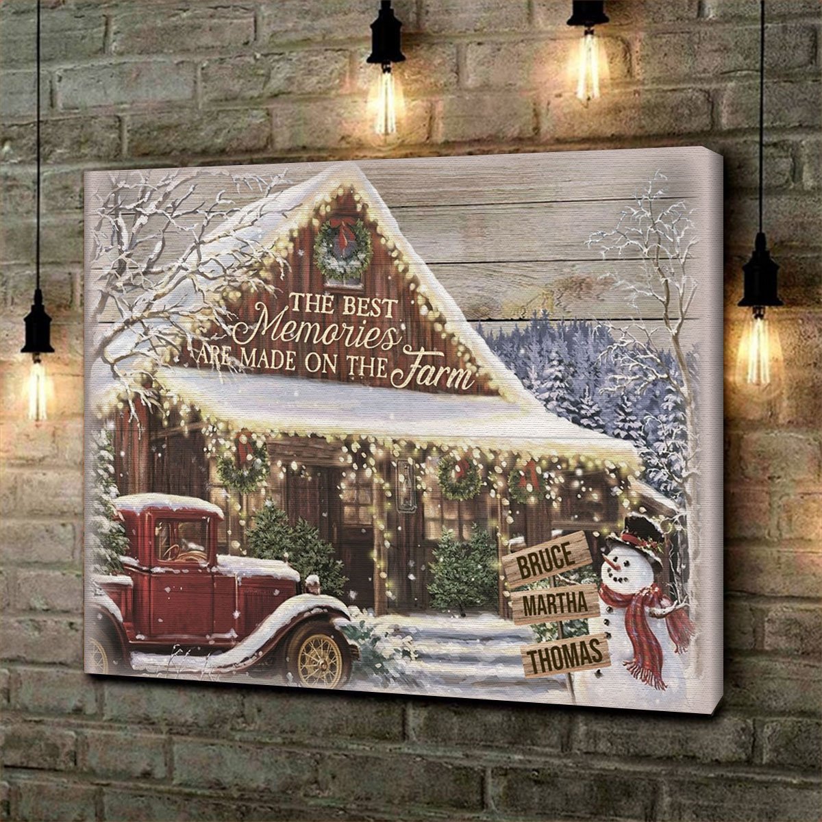 Personalized The Best Memories Are Made On The Farm Christmas Gift Idea – Canvas Prints Poster Wall Art