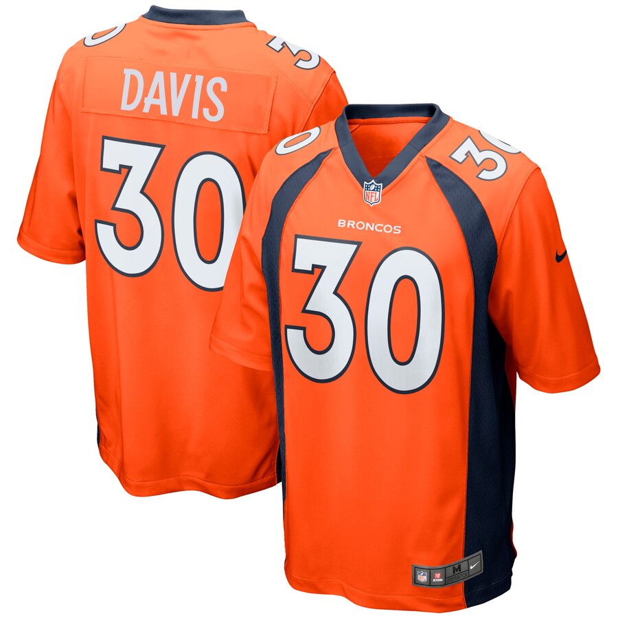 Terrell Davis Denver Broncos Nike Retired Player Game Jersey – Orange