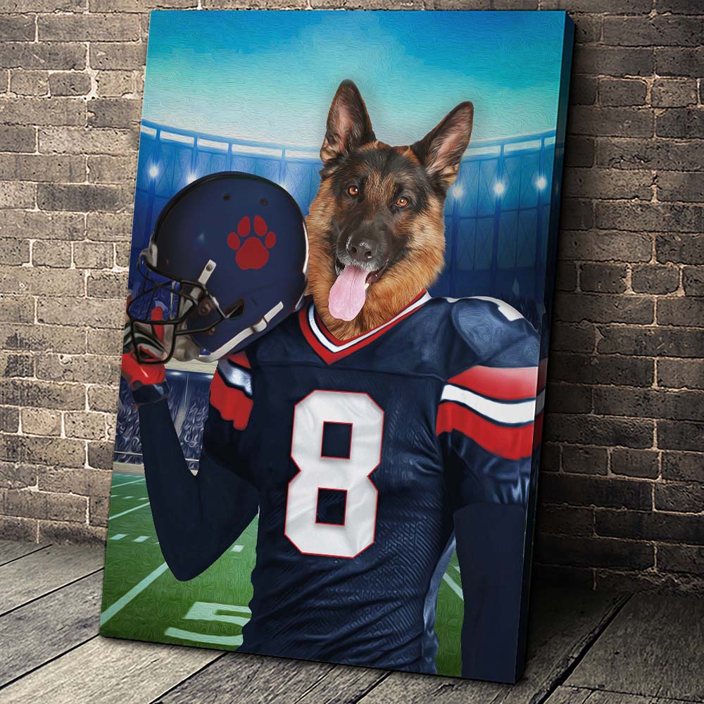 The Houston Texans Fan Custom Canvas Pet Portrait