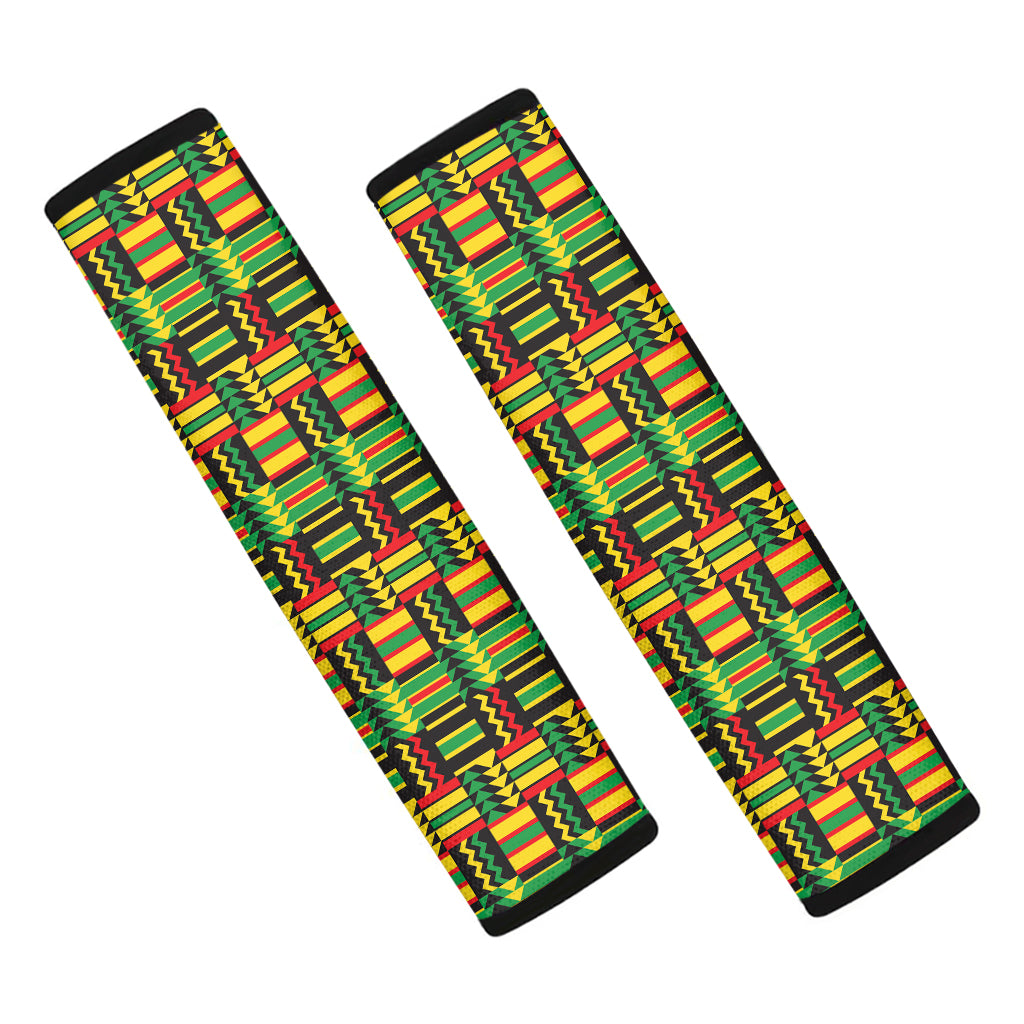 West African Kente Tribal Pattern Print Car Seat Belt Covers