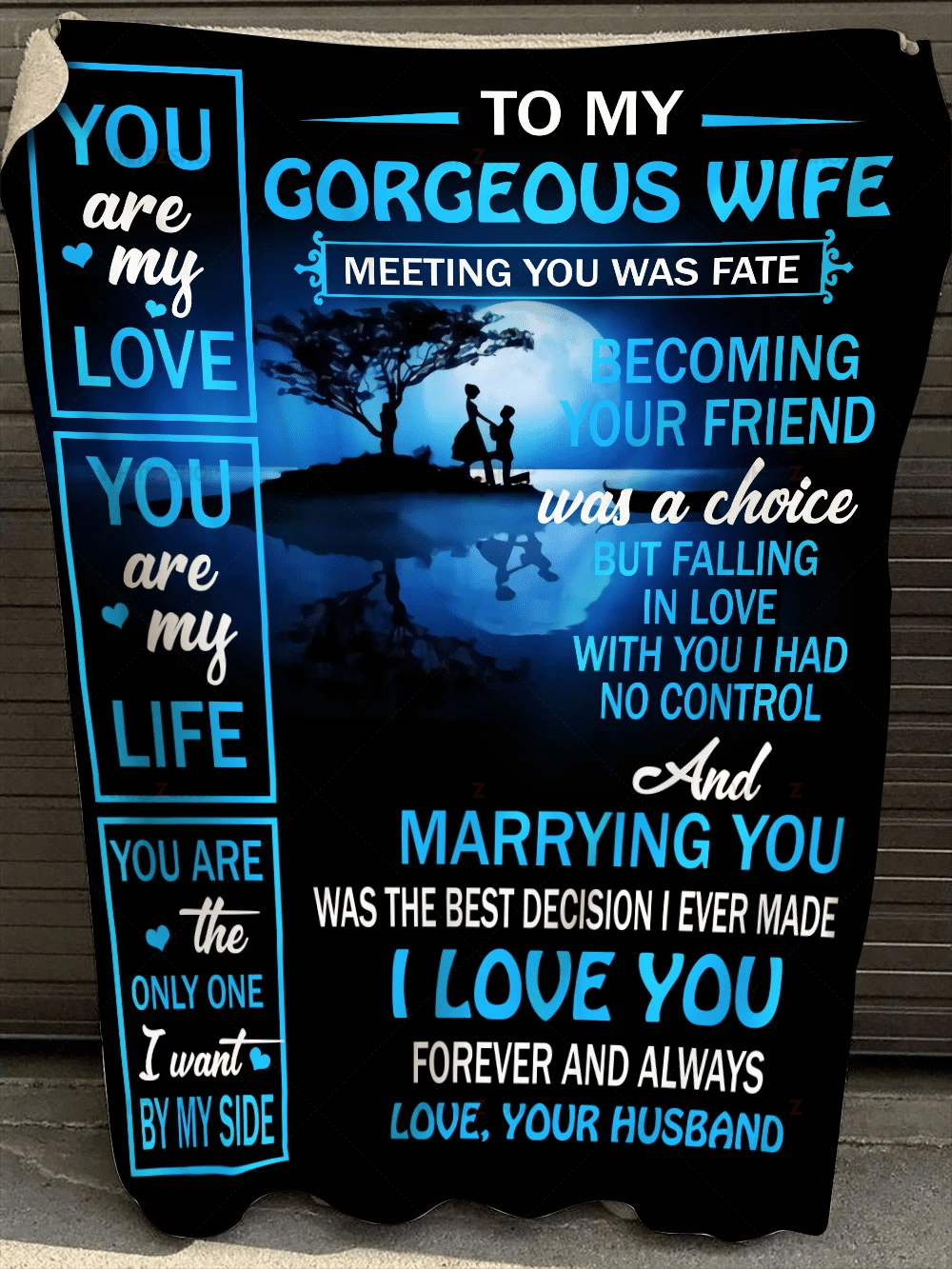 To My Wife Sherpa Blanket Meeting U Was Fate Becoming Friend – Anniversarys Day Gifts – Anniversary Gift For Wife – Blanket Anniversary For Wife