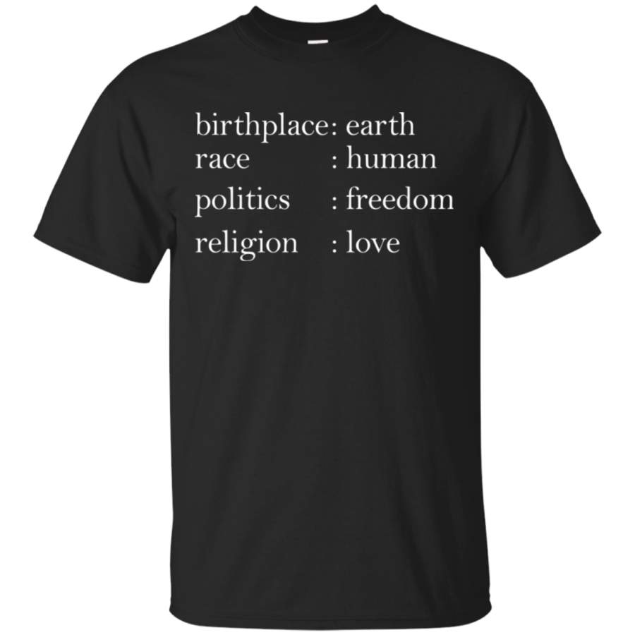 AGR Birthplace earth race human T-Shirt