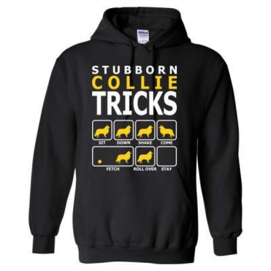 AGR Stubborn Collie Dog Tricks – Heavy Blend™ Hooded Sweatshirt