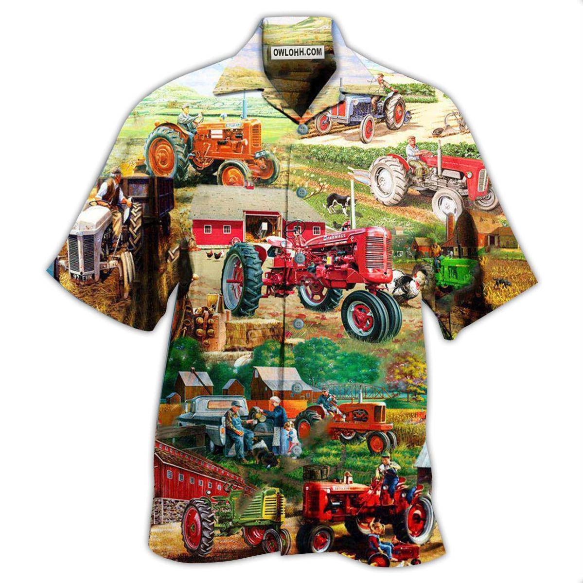 Tractor Life Is Better On Papa’S – Hawaiian Shirt  – Owl Ohh