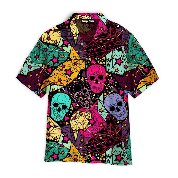 Skull Floral Geometric Style Pattern Hawaii Shirt For Men Women Ha62653