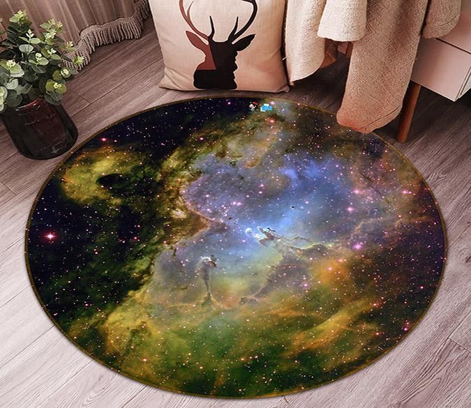 3D Cloudy Nebula 6 Round Rug – Round Carpet Home Decor