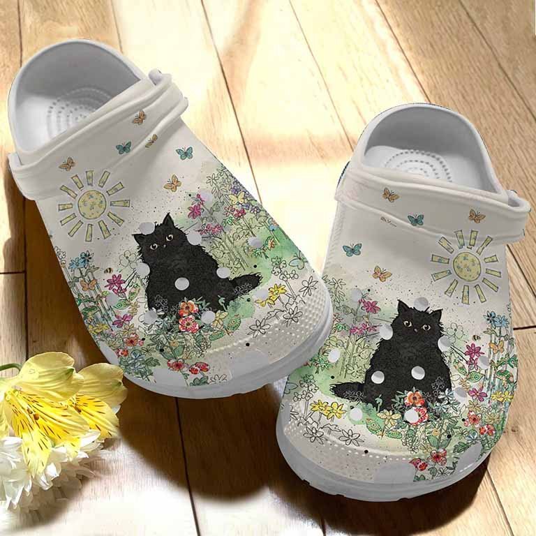 Cat In Garden Clogs Crocs Shoes Birthday Christmas Gift For Girls Daughter Niece – Gd-Cat255 – Gigo Smart